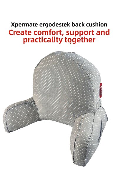 XPERMATE Ergodestek Gripuan Tv Pillow - Back Cushion, Lumbar Pillow and Zippered Sleeves Post Surgery