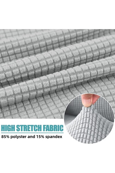 ÖZMAKAN 1 Piece Single Lycra Quality Sofa Cover - Washable Square Patterned Armchair Cover