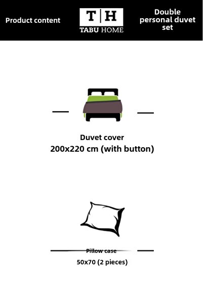 Tabu Home Yarn-Dyed Anthracite Double Duvet Cover Set