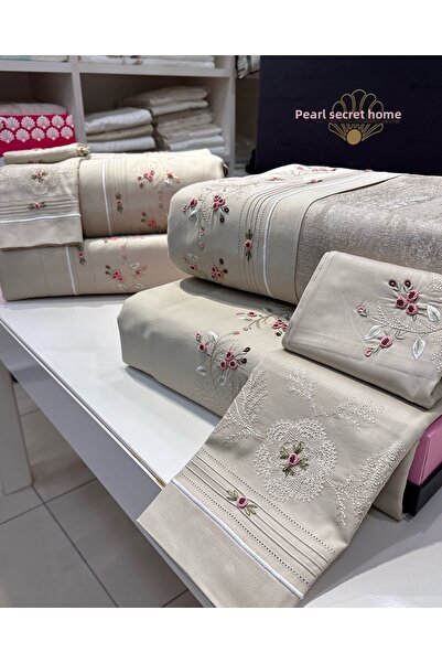 incisecrethome 100% Cotton Satin Fully Hand Made /Bedspread and Duvet Cover Set - Double /- 7 Pieces/ | Elegance,