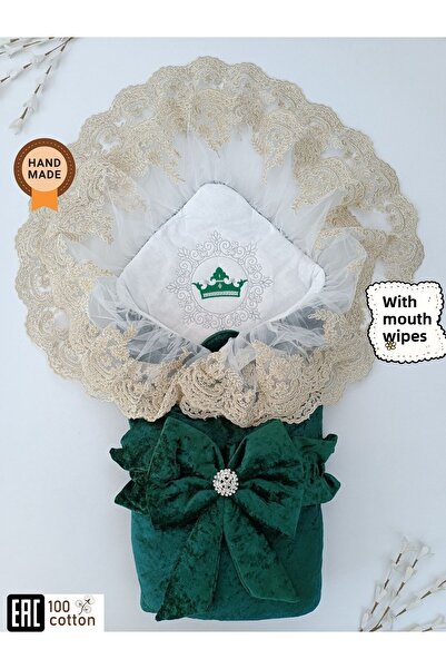 Tomuycuk Lacy Luxury Baby Swaddle Unisex Baby Outer Swaddle Blanket Hospital Exit Mevlütlük Swaddle