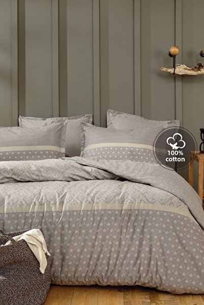 Yataş Set cuvertură de pilota Amora Double Ranforce - Gri