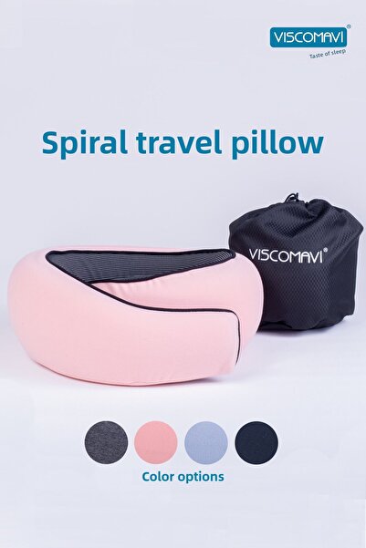 viscomavi Pink Spiral Travel Pillow