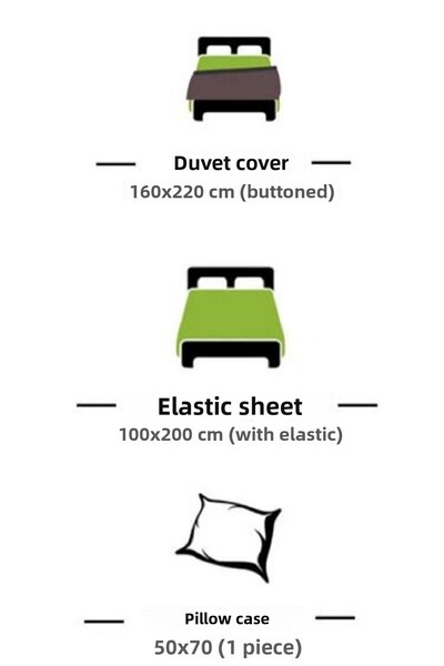 LaLiva Single Duvet Cover Set with Elastic Sheet Bali Blue