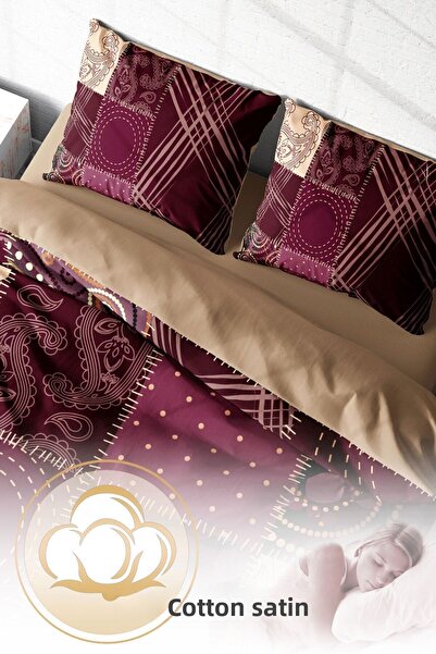 PerlaSera 3D Custom Design - Double Cotton Satin Duvet Cover Patchwork Set