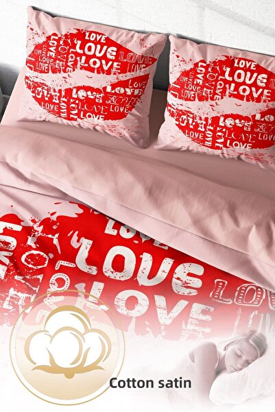 MonoHome 3D King Size Double Duvet Cover Set for Valentine's Day - 220X240Cm