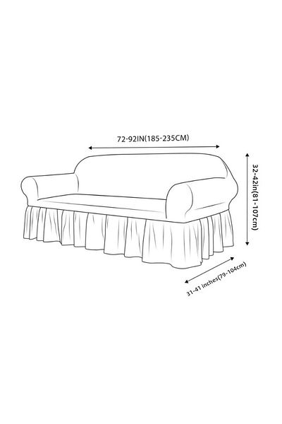 ARLISA Jacquard 3 Seater Elastic Seat Cover |   Ottoman Pattern Jacquard Sofa Cover Armchair Cover Gray