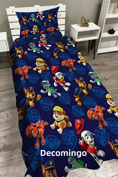 dekomingo Blue Floor Paw Petroleum Baby and Children's Room Pi̇ke Set