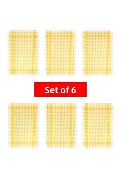 Tuable قطعة قماش للتجفيف من 6 قطع من Pöti باللون الأصفر مقاس 45 × 70 سم