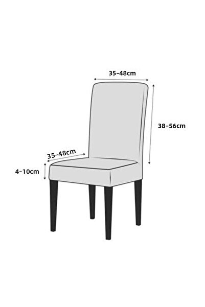 Rüzgar Ticaret Husa pentru scaun din catifea gri, 6 piese, cu elastice - Marimea Lycra