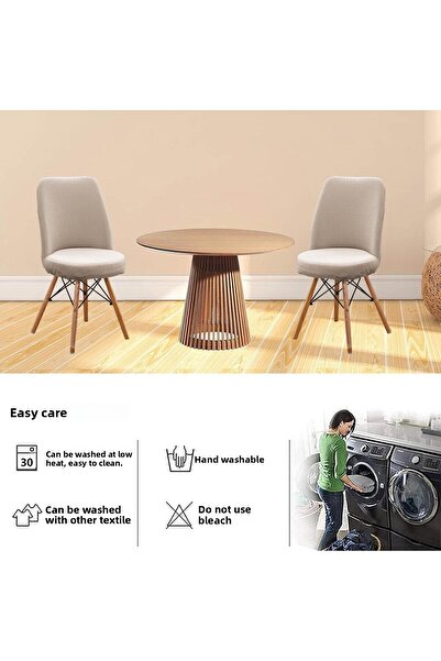 Faiend Lycra Washable Stretch Oval Chair Cover - Round Chair Cover (Mink - Color)