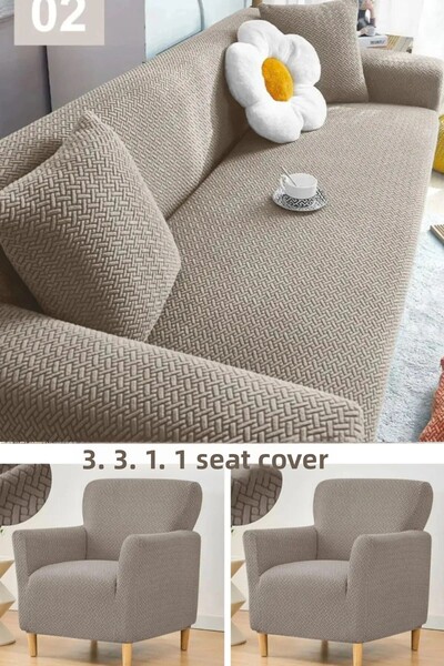 Buem Seat Cover Set Brick Pattern 3.3.1.1 Seat Cover Elastic Stretchy Fabric