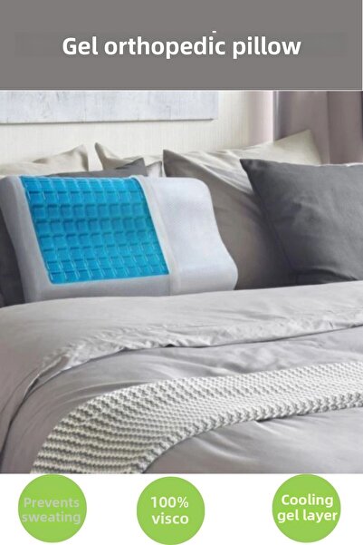 Viscomina Gel Visco Orthopedic Pillow Cervical Hernia Supported Luxury Orthopedic Pillow Anti-Sweating Pillow
