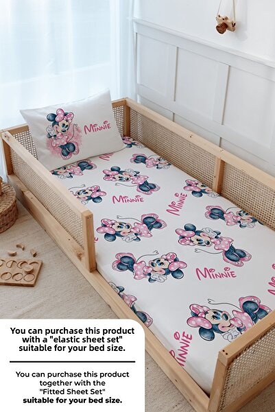 Tuğba Kuğu Montessori Duvet Cover Set (100X200) - Mini Mouse with Cute Dress