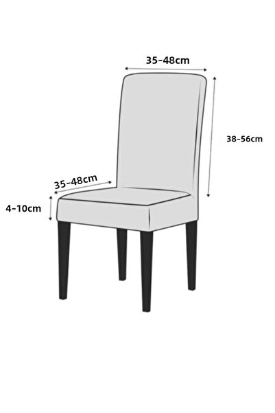 Romans Bürümcük Chair Cover Set of 6 Cream