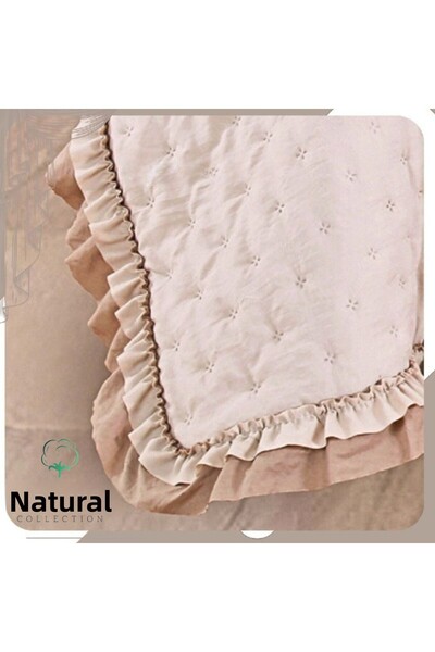 Naturel Collection Cotton Ruffled Single Cover Set - Padded