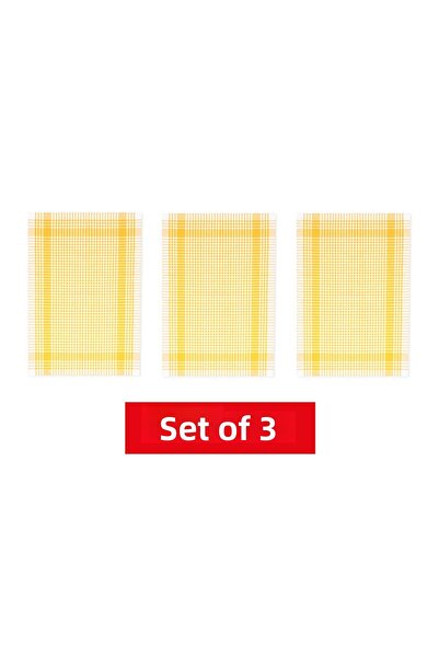Tuable قماش تجفيف من 3 قطع من Pöti باللون الأصفر مقاس 45 × 70 سم