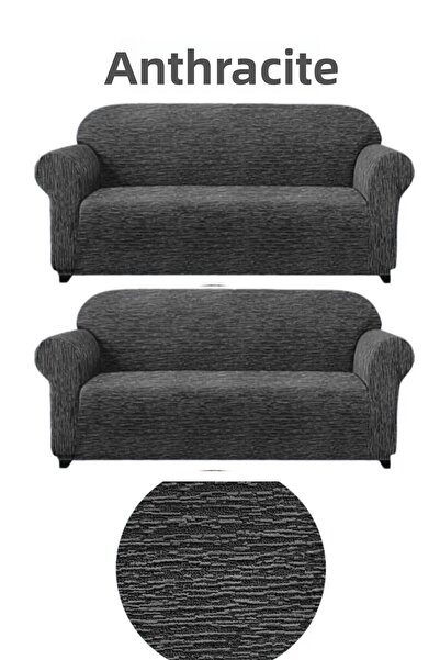 E BAHAR 3+3 Husă de scaun țesută. husă elastică, flexibilă, lavabilă pentru scaun, canapea, canapea extensibilă. 2 bucăți din 3 piese