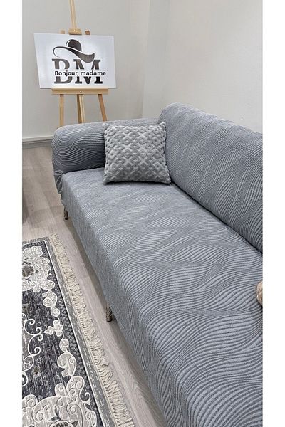 BONJOUR MADAME Seat Cover 3.3.1.1 Seat Cover Jacquard Lycra Fabric. Home Textile Sofa Cover Set