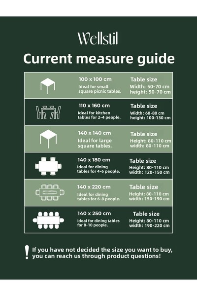 Wellstil Green Linen Tablecloth - Premium