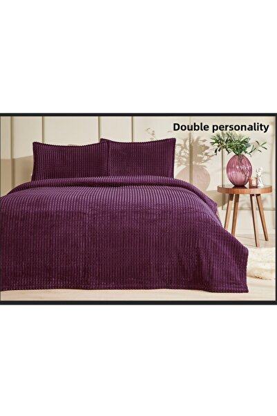 Özdilek Pyramid Double Bedspread Plum 220x240 Cm