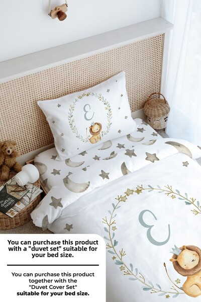 Tuğba Kuğu Little Lion Series Single Fitted Sheet Set - Letter E