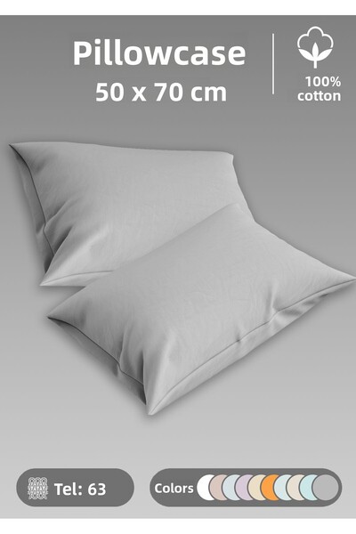 MonoHome 2 Pieces Pillow Case Premium 100% Cotton 63 Wire Special Production ...
