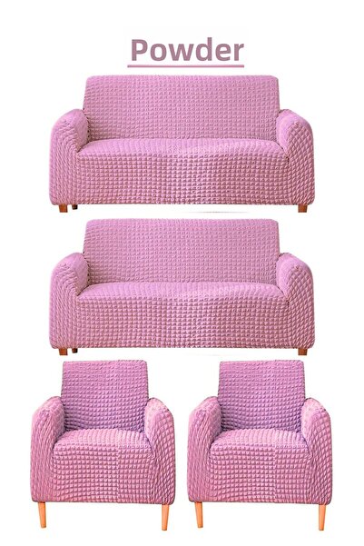 E BAHAR Set de canapea înfășurată elastic elastic elastic 3+3+1+1 - fără fust...