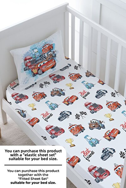 Tuğba Kuğu 100X150 Cartoon Duvet Cover Set - Racer Lightning and Friends