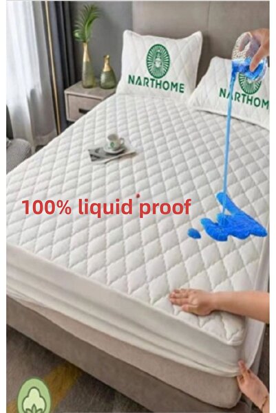 GENÇEV HOME COLLECTİONS مرتبة كبيرة الحجم مبطنة ومضادة للسوائل مقاس 180x200 سم