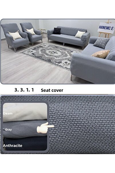 HaNemCe 3.3.1.1 Husă pentru scaun Husă pentru scaun Set de huse pentru canapea din material textil de casă