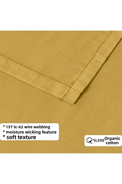 Evim 100% Cotton Akfil Flat Sheet Set Single 160X240 cm Mustard