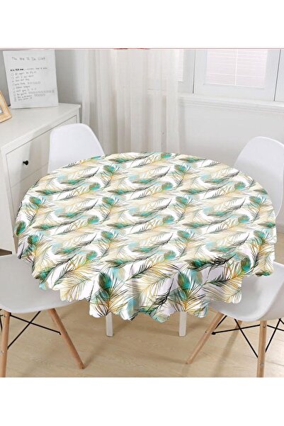 Realhomes Special Design Digital Printed Modern Round Tablecloth - Diameter 140cm
