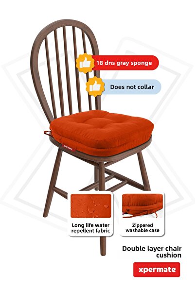 XPERMATE 6 Pack Double Layer Chair Cushion Zippered Washable Cover Water and Oil Repellent 42X42X8 Tile