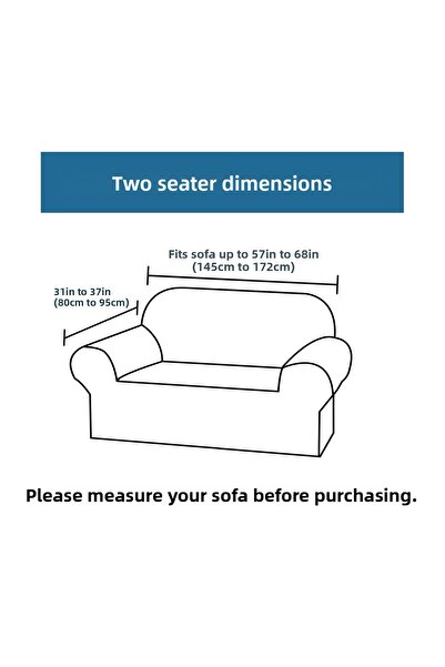 elgeyar 2-Person Flexible Jacquard Sofa - Bar Patterned, Skirtless, Sofa Bed Cover Included