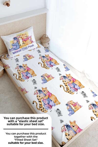 Tuğba Kuğu Single Duvet Cover Set (160X220) - Cartoon Series - Cute Bear