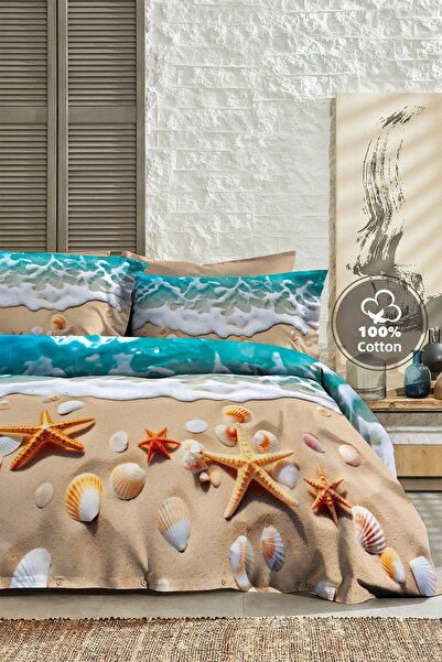 MonoHome 100% bumbac Ranforce Dowry Luxury 5d Digital Set de lenjerie de pat dublu Stele de mare