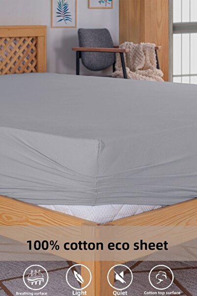 y.h yıldızer home collection Sheet: Combed Cotton Elastic, 160X200 Double / C...