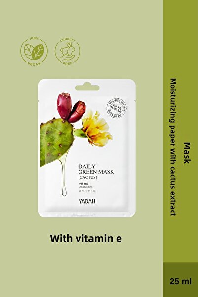 YADAH YADAH Daily Green Mask Cactus 25 ml - maska ​​w płachcie