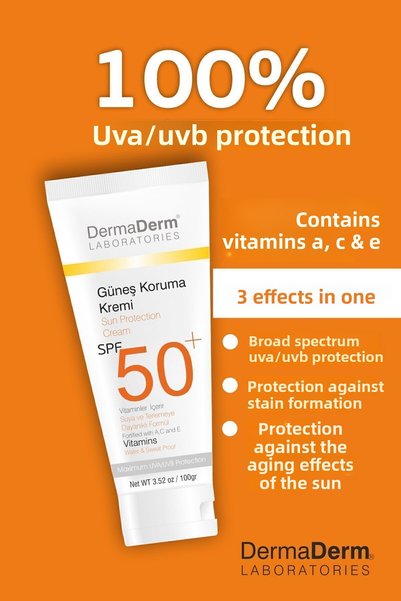 DermaDerm Sun Protection Cream Spf 50 100ml