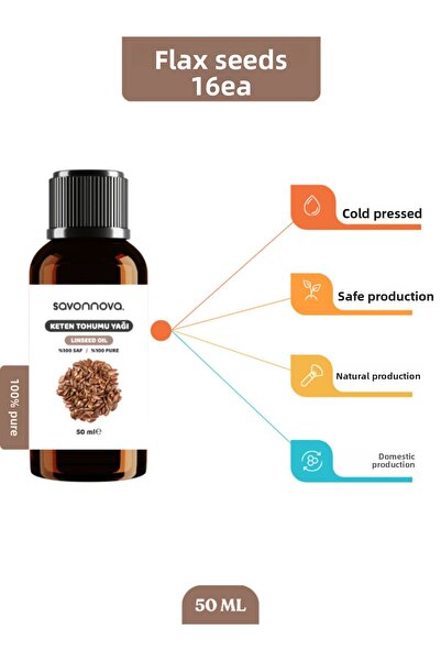 Savonnova 100 ml Natural Flaxseed Oil - 100% Pure
