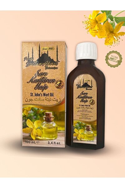 Tarihi SultanAhmet Baharatçısı زيت نبتة سانت جون الطبيعي 100 مل - للعناية بالبشرة، الصدفية، الألم والآلام