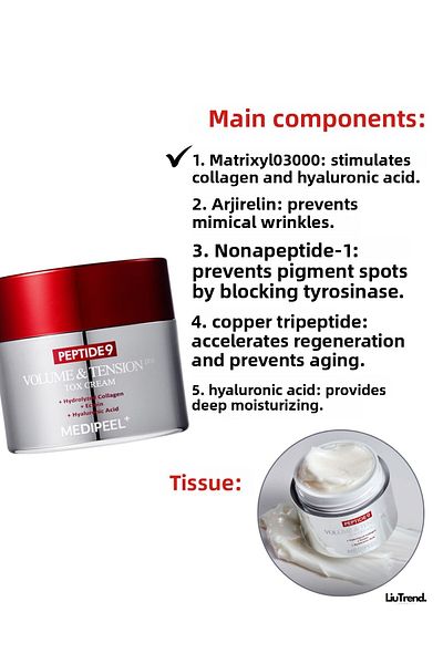 Medipeel Peptide 9 Volume & Tension Tox Cream Pro 50 ml Peptide Cream for Wrinkles M0068
