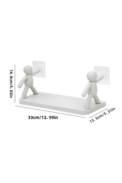 Keyfi Sepet Self-Adhesive Bathroom Shelf Style Organizer Organizer - 1 Piece Garbage Man Shelf