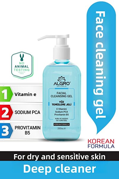 Algro Facial Cleansing Gel Deep Cleansing Vitamin E for Dry Sensitive Skin So...