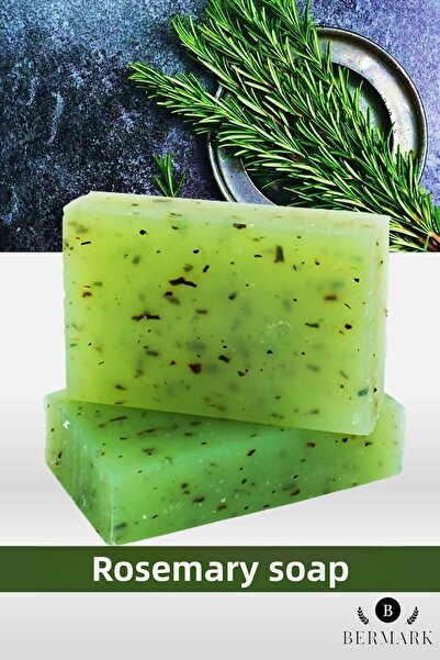 bermark زيت نباتي وجلسرين، صابون عشبي إكليل الجبل، نباتي 100 جرام