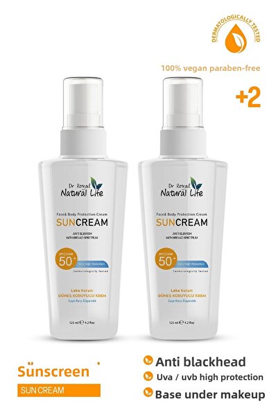 Dr.Royal Natural Life كريم الشمس لتفتيح الوجه والجسم بمعامل حماية 50+ - 125 م...