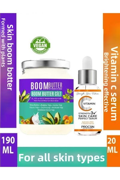 PROCSIN Boom Butter Skin Care Oil 190 ml +Procsin Vitamin C Serum 20 ml
