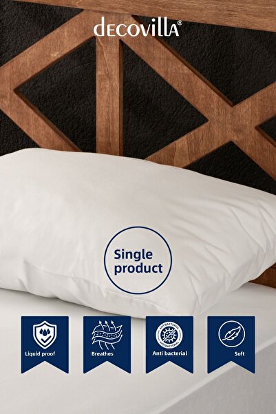 Decovilla مرتبة وسادة مقاومة للسوائل مقاس 50x70 - بسحاب صغير
