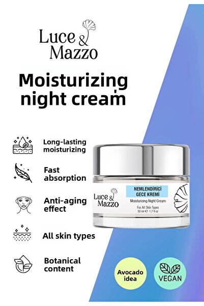Luce & Mazzo كريم العناية الليلية 50 مل - يساعد على التجاعيد وتجديد البشرة